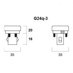 Ampoule Et Lampe Fluocompacte Ampoule Fluo-compacte Lynx-DE 26W 830 G24D-3 – Sylvania – Blanc Chaud