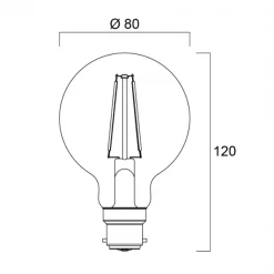 Ampoule à Led Culot B22 Ampoule ToLEDo Rétro Filaments G80 4.5W 470lm B22 - Sylvania 11 Ampoule à Led Culot B22 Ampoule ToLEDo Rétro Filaments G80 4.5W 470lm B22 - Sylvania -Électricité importe boutique 2 41