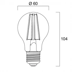 Ampoule Led à Culot E27 Ampoule LED Sylvania ToLEDo Retro à Filaments A60 8 W 1055 Lm E27 4000 K 11 Ampoule Led à Culot E27 Ampoule LED Sylvania ToLEDo Retro à Filaments A60 8 W 1055 Lm E27 4000 K -Électricité importe boutique 2 63