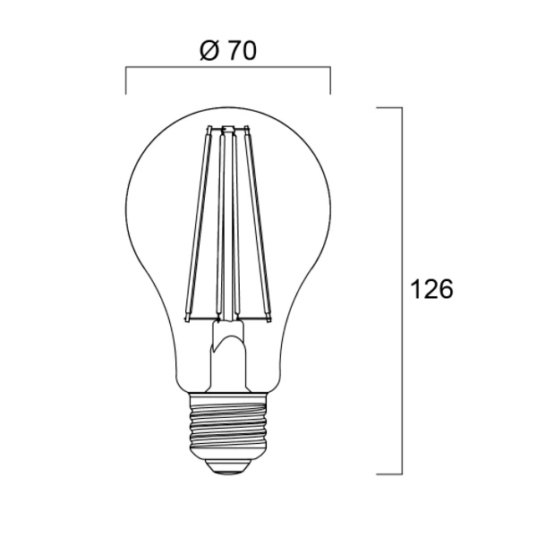 Ampoule Led à Culot E27 Ampoule ToLEDo Rétro à Filaments A70 11W 1521lm E27 - Sylvania 5 Ampoule Led à Culot E27 Ampoule ToLEDo Rétro à Filaments A70 11W 1521lm E27 - Sylvania – Image 3