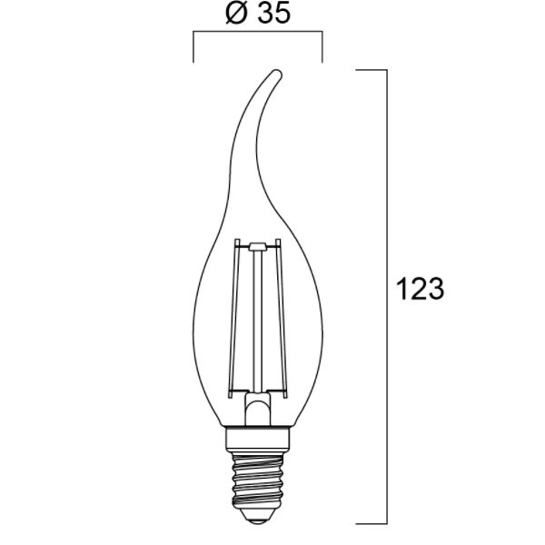 Ampoule Led Culot E14 Ampoule ToLEDo Rétro Filaments Coup De Vent 2.5W 250lm E14 - Sylvania 3 Ampoule Led Culot E14 Ampoule ToLEDo Rétro Filaments Coup De Vent 2.5W 250lm E14 - Sylvania