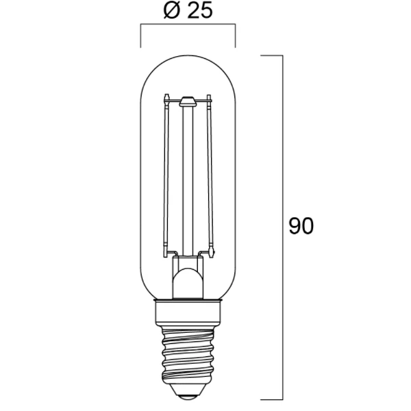 Ampoule Led Culot E14 Ampoule LED à Filaments Sylvania Retro T25 2 W 250 Lumens E14 2700 K 5 Ampoule Led Culot E14 Ampoule LED à Filaments Sylvania Retro T25 2 W 250 Lumens E14 2700 K – Image 3