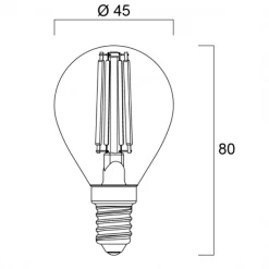 Ampoule Led Culot E14 Ampoule LED Sphérique à Filaments Sylvania Retro 4,5 W 470 Lm E14 2700 K -Électricité importe boutique 2 77