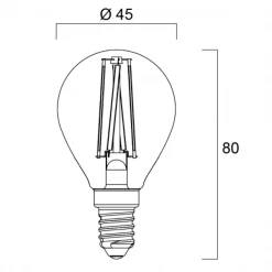 Ampoule Led Culot E14 Ampoule LED Sphérique Satinée Sylvania 4,5 W 470 Lumens Culot E14 2700 K