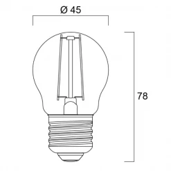 Ampoule Led à Culot E27 Ampoule LED Sphérique à Filaments Sylvania Retro 2,5 W 250 Lm E27 2700 K 9 Ampoule Led à Culot E27 Ampoule LED Sphérique à Filaments Sylvania Retro 2,5 W 250 Lm E27 2700 K -Électricité importe boutique 2 88
