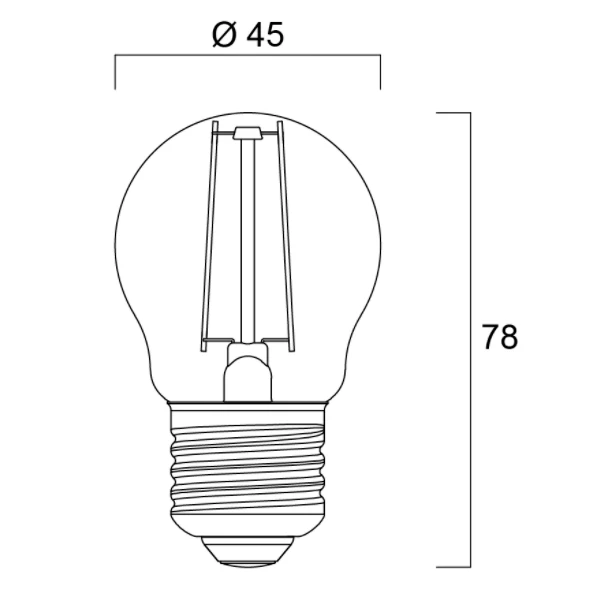 Ampoule Led à Culot E27 Ampoule LED Sphérique à Filaments Sylvania Retro 2,5 W 250 Lm E27 2700 K 6 Ampoule Led à Culot E27 Ampoule LED Sphérique à Filaments Sylvania Retro 2,5 W 250 Lm E27 2700 K – Image 4