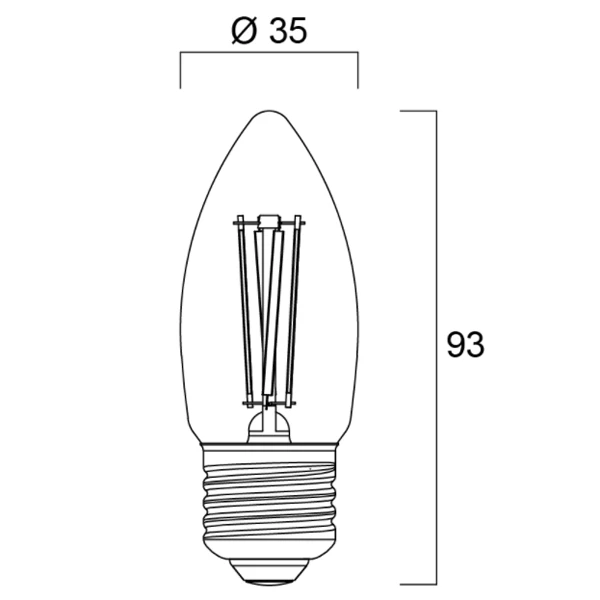 Sylvania Ampoule Led à Culot E27 Ampoule LED Toledo Retro Flamme 4.5W 470lm E27 827 Blanc Chaud 27289 4 Sylvania Ampoule Led à Culot E27 Ampoule LED Toledo Retro Flamme 4.5W 470lm E27 827 Blanc Chaud 27289 – Image 2
