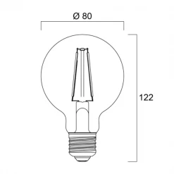 Ampoule Led à Culot E27 Ampoule ToLEDo Rétro Filaments G80 4.5W 470lm E27 - Sylvania 9 Ampoule Led à Culot E27 Ampoule ToLEDo Rétro Filaments G80 4.5W 470lm E27 - Sylvania -Électricité importe boutique 2 96
