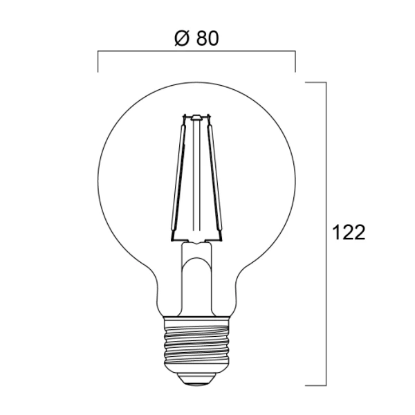 Ampoule Led à Culot E27 Ampoule ToLEDo Rétro Filaments G80 4.5W 470lm E27 - Sylvania 5 Ampoule Led à Culot E27 Ampoule ToLEDo Rétro Filaments G80 4.5W 470lm E27 - Sylvania – Image 3