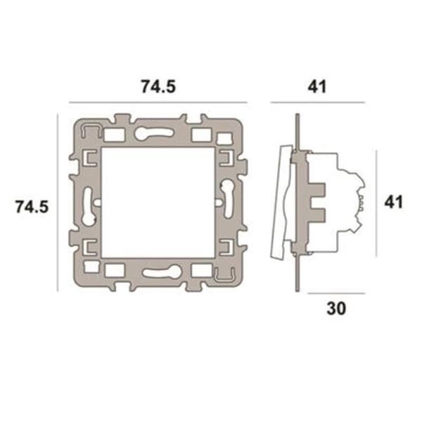 Debflex Prise électrique à Encastrer Interrupteur Va Et Vient + Cache + Support 48 X 48 X 41 Mm ABS - Blanc 5 Debflex Prise électrique à Encastrer Interrupteur Va Et Vient + Cache + Support 48 X 48 X 41 Mm ABS - Blanc – Image 3
