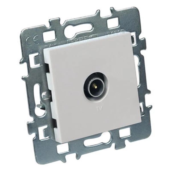 Prise électrique à Encastrer Prise TV Encastrable Debflex + Cache + Support -48x48x32,7mm ABS Blanc 3 Prise électrique à Encastrer Prise TV Encastrable Debflex + Cache + Support -48x48x32,7mm ABS Blanc