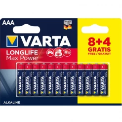 Pile Aaa-lr3 1,5 V Pile Varta Longlife Max Power AAA LR03 Lot De 8 + 4 Offertes 4703101462