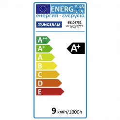 Tungsram Ampoule à Led Culot B22 Ampoule LED B22 Baïonnette 9W Blanc Chaud 2700 K A60 220-240V A+