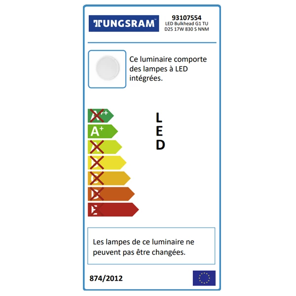 Tungsram Luminaire Et Accessoire Hublot Détecteur Mouvement LED Intégrée 17W Intérieur Extérieur 3000K 5 Tungsram Luminaire Et Accessoire Hublot Détecteur Mouvement LED Intégrée 17W Intérieur Extérieur 3000K – Image 3