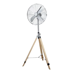 Domair Ventilateur Sur Pied Ventilateur Sur Trépied En Bois Design - Diamètre 40 Cm 50 W