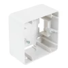 Prise électrique En Saillie Cadre Saillie Simple Debflex - 86 X 86 X 43 Mm - À Visser - ABS - Blanc -Électricité importe boutique cadre saillie simple debflex 86 x 86 x 43 mm a visser abs blanc brillant