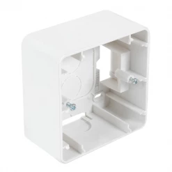 Prise électrique En Saillie Cadre Saillie Simple Debflex - 86 X 86 X 43 Mm - À Visser - ABS - Blanc