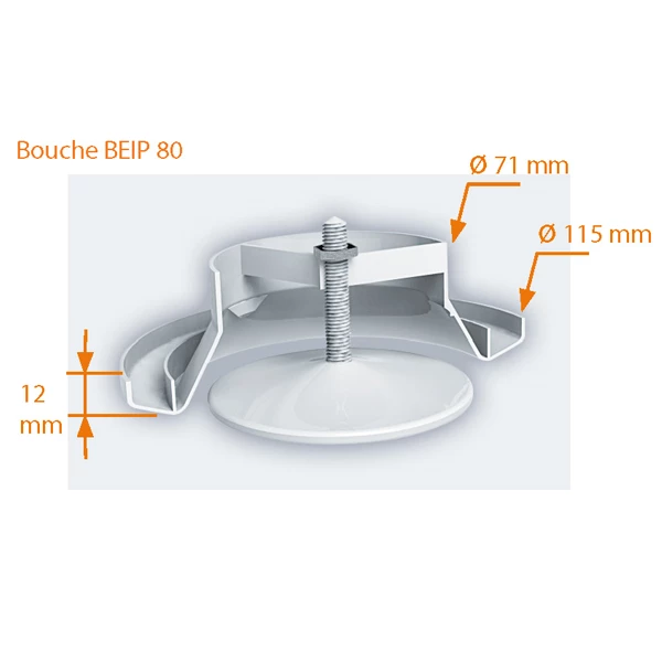 Autogyre Vmc Et Accessoires Bouche D'extraction / Insufflation Réglable Pour VMC - Ø 80 Mm - Blanc 4 Autogyre Vmc Et Accessoires Bouche D'extraction / Insufflation Réglable Pour VMC - Ø 80 Mm - Blanc – Image 2