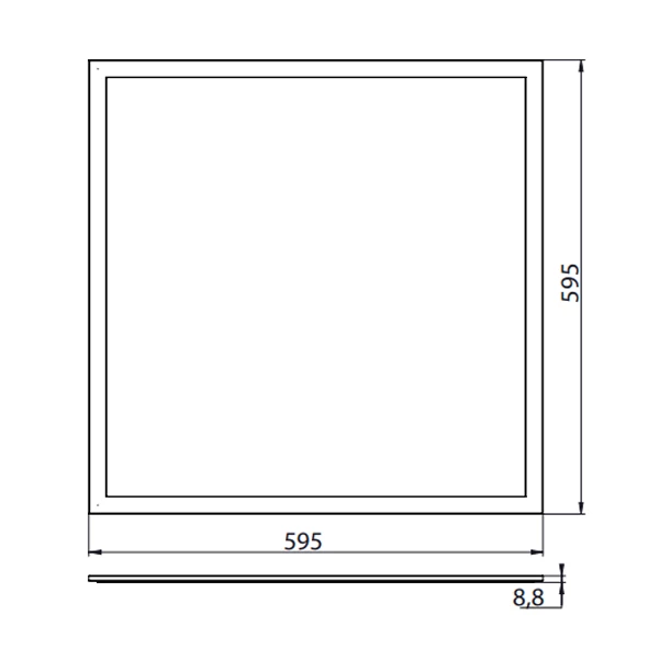 Tungsram Luminaire Et Accessoire Panneau Lumineux Carré LED 36W Cadre Blanc 595x595x9 Mm Blanc 4000K 4 Tungsram Luminaire Et Accessoire Panneau Lumineux Carré LED 36W Cadre Blanc 595x595x9 Mm Blanc 4000K – Image 2