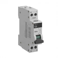 Debflex Disjoncteur Et Interrupteur Différentiel Disjoncteur 3KA Phase Neutre 2 Ampères 230V - 2A Bornes Acier Gris