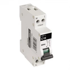 Debflex Disjoncteur Et Interrupteur Différentiel Disjoncteur 3KA Phase + Neutre - 2 Ampères - Tension 230V - Courant 16 A - Bornes Acier - Blanc 707814