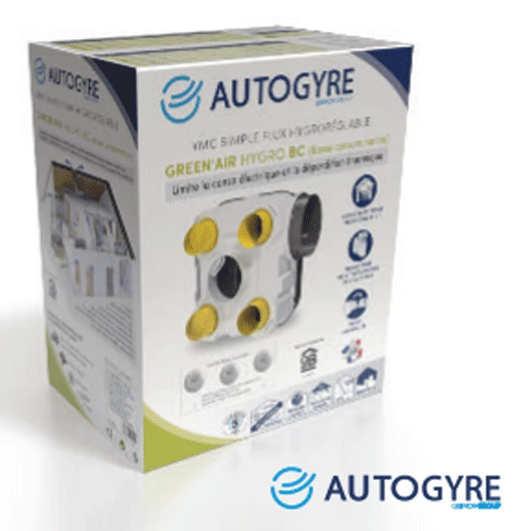 Vmc Et Accessoires Ensemble VMC Simple Flux Hygroréglable Green'air Hygro BC -Autogyre 4 Vmc Et Accessoires Ensemble VMC Simple Flux Hygroréglable Green'air Hygro BC -Autogyre – Image 2