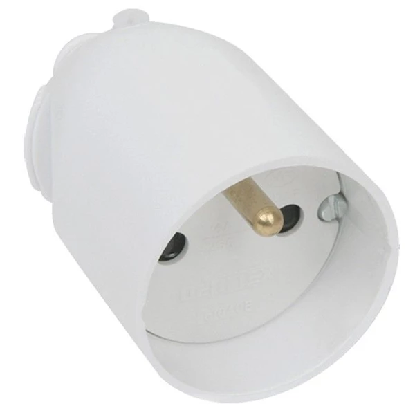 Fiche Femelle 2 Poles + Terre Fiche Femelle Debflex Sortie Droite Coiffe 2P+T 3500 W Blanc 3 Fiche Femelle 2 Poles + Terre Fiche Femelle Debflex Sortie Droite Coiffe 2P+T 3500 W Blanc