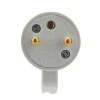 Fiche Male 2 Poles + Terre Fiche Mâle Debflex - 2 Pôles + Terre 16 A - Broches 4.8 Mm -Électricité importe boutique fiche male a clapet debflex 2 poles terre 16 a broches 4 8 mm polypropylene gris