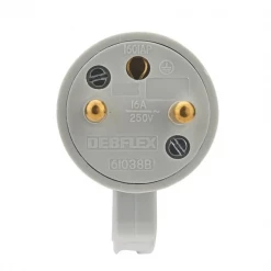 Fiche Male 2 Poles + Terre Fiche Mâle Debflex - 2 Pôles + Terre 16 A - Broches 4.8 Mm
