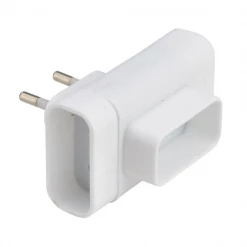 Fiche Multiprise Triple Debflex - 2 Pôles - Sortie Latérale - 6A -Électricité importe boutique fiche multiprise triple debflex 3 x 2 poles sortie laterale intensite 6a plastique blanc 3