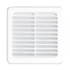 Autogyre Vmc Et Accessoires Grille De Ventilation Plastique Moustiquaire- 120 X 120 Mm - Blanc