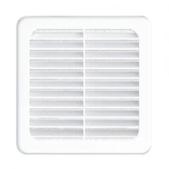 Autogyre Vmc Et Accessoires Grille De Ventilation Plastique Moustiquaire- 120 X 120 Mm - Blanc