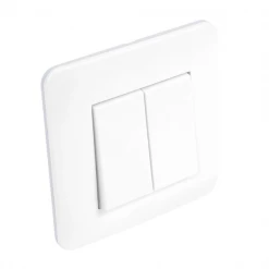 Debflex Interrupteur à Encastrer Interrupteur Double Va Et Vient - 85 X 85 X 41 Mm - 10A - 250V - ABS