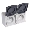 Prise électrique En Saillie Double Prise Perle 2P+T 16A Gris IP55 Debflex 730200 3142187302007 2 Prise électrique En Saillie Double Prise Perle 2P+T 16A Gris IP55 Debflex 730200 3142187302007 -Électricité importe boutique p149922
