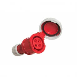 Fiche Femelle 3 Poles Et Plus Fiche Prolongateur Femelle Caoutchouc à Clapet NF P17 3P+T 16A 415V Ceba P17F4B16T