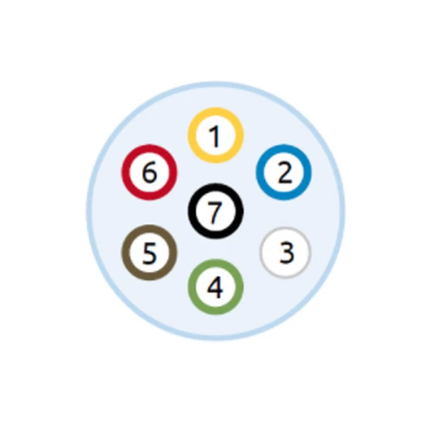 Fiche Male 3 Poles Et Plus Prise Remorque Mâle - 12/24V - 7 Broches Métalliques Sodise 16112 4 Fiche Male 3 Poles Et Plus Prise Remorque Mâle - 12/24V - 7 Broches Métalliques Sodise 16112 – Image 2