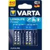 Varta Pile Aa-lr6 1,5 V Pack De 6 Piles Alcaline LongLife Power AA / LR06 1 Varta Pile Aa-lr6 1,5 V Pack De 6 Piles Alcaline LongLife Power AA / LR06 -Électricité importe boutique pile alcaline varta