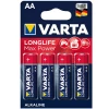 Varta Pile Aa-lr6 1,5 V Pack De 4 Piles Alcaline Max Power AA / LR06 -Électricité importe boutique pile varta long life