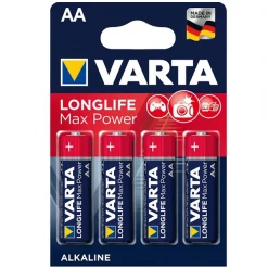 Varta Pile Aa-lr6 1,5 V Pack De 4 Piles Alcaline Max Power AA / LR06