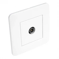 Prise électrique à Encastrer Prise TV Encastrable Debflex - 85 X 85 X 33 Mm - D 67 Mm - ABS - Blanc