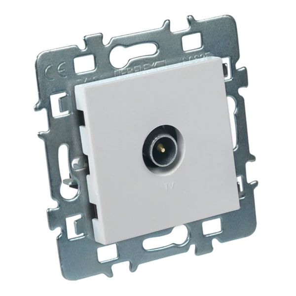 Prise électrique à Encastrer Prise TV Encastrable Debflex + Cache + Support -48x48x32,7mm ABS Blanc 4 Prise électrique à Encastrer Prise TV Encastrable Debflex + Cache + Support -48x48x32,7mm ABS Blanc – Image 2