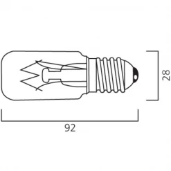 Ampoule Incandescente Et Sodium Ampoule Tubulaire à Incandescence Claire 40W 230V E14 415lm - Sylvania
