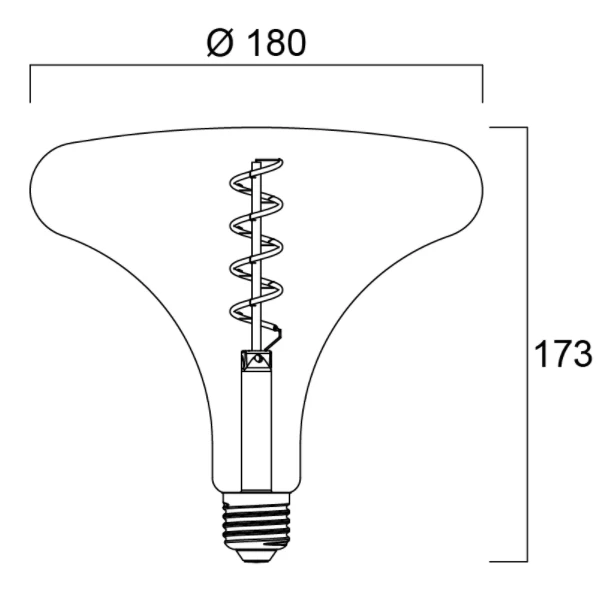 Ampoule Led à Culot E27 Ampoule ToLEDo Lifestyle Black T180 4W 150lm E27 - Sylvania - 820 Bougie 6 Ampoule Led à Culot E27 Ampoule ToLEDo Lifestyle Black T180 4W 150lm E27 - Sylvania - 820 Bougie – Image 4