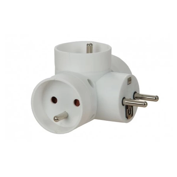 Bloc Multiprise Triplite Ceba 3 Sorties NF 2P+T 16A 250V Blanc 4 Bloc Multiprise Triplite Ceba 3 Sorties NF 2P+T 16A 250V Blanc – Image 2