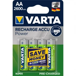 Varta Pile Rechargeable HR6 AA 2600 MAH Pré-chargées Blister De 4 Piles
