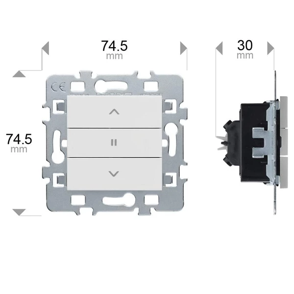 Interrupteur à Encastrer Mécanisme De Commande De Volet Roulant Debflex Casual 4 Interrupteur à Encastrer Mécanisme De Commande De Volet Roulant Debflex Casual – Image 2